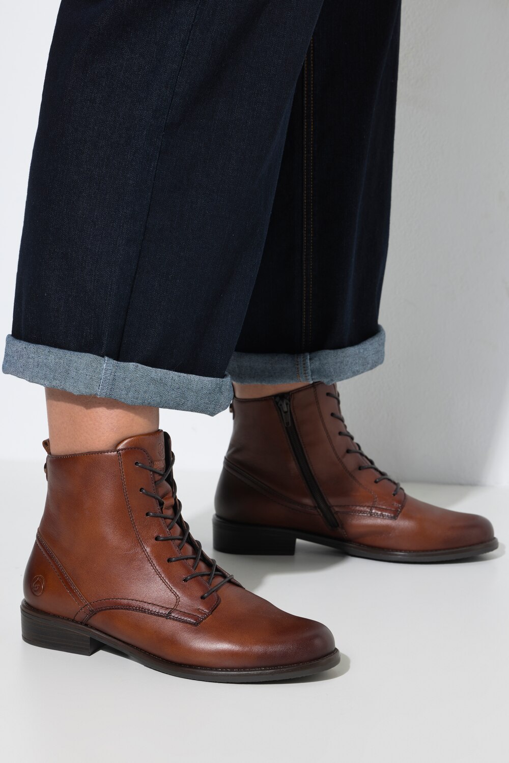 Remonte Leder-Stiefeletten, Wechselfussbett, Weite F 1/2