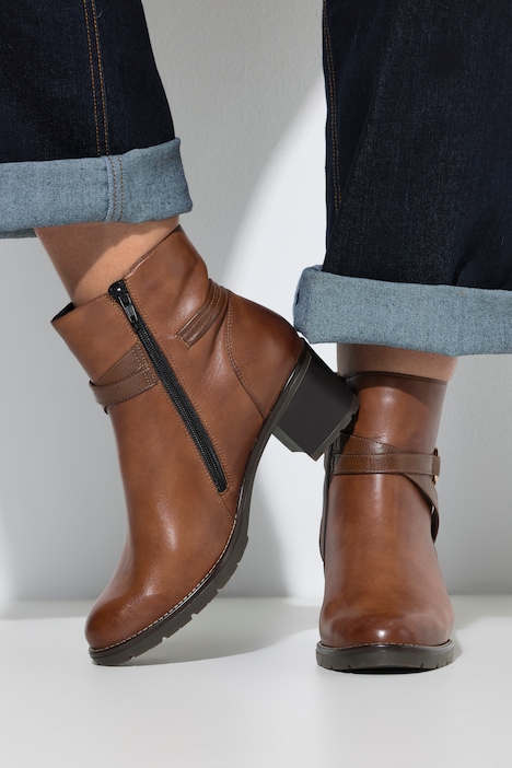 Remonte Leder-Stiefeletten, Wechselfußbett, Weite F 1/2