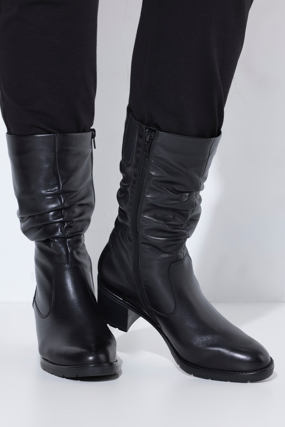 Remonte Lederstiefel, L-Schaft, Wechselfussbett, Weite F 1/2