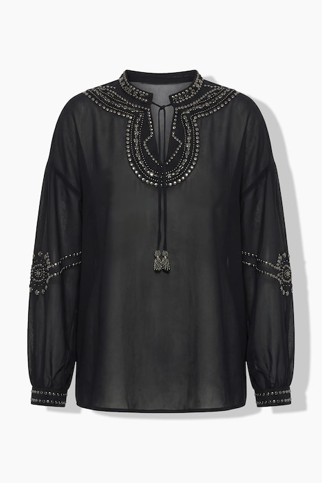 Tunika, bequemer Shape, Ziernieten