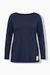 shirt, knopen, boothals, lange mouwen, biologisch katoen