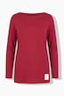 shirt, knopen, boothals, lange mouwen, biologisch katoen