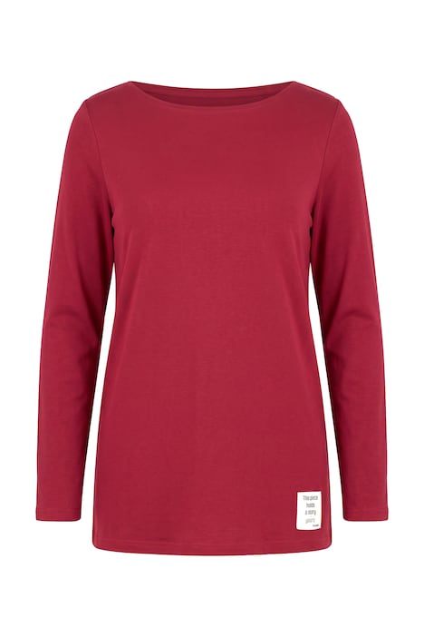 Eco Cotton Long Sleeve Boat Neck Tee