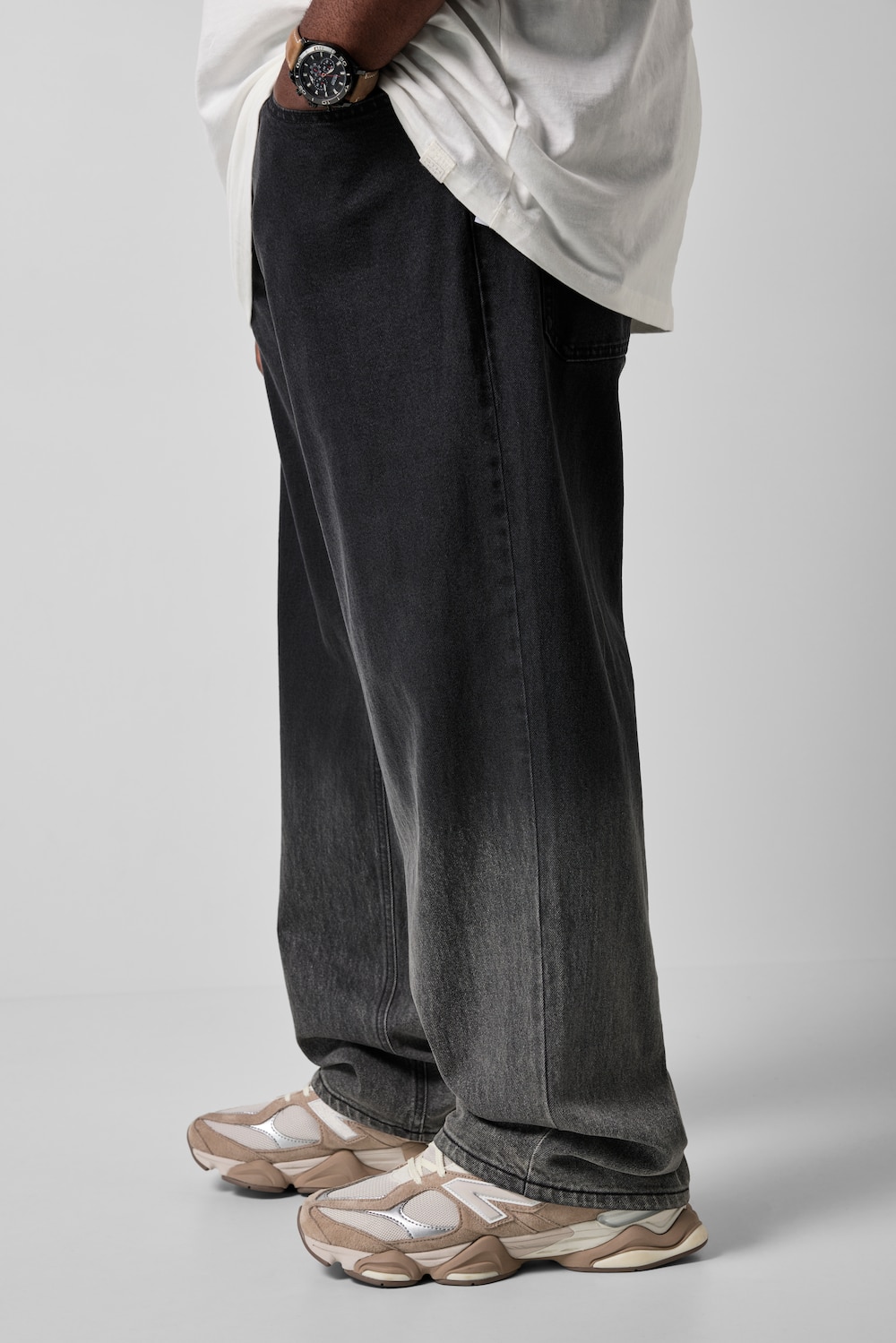 Jeans, Baggy Fit, 5-Pocket, Dip-Dye Farbverlauf, bis 72