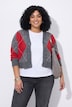 Strickjacke, Argyle-Muster, V-Ausschnitt, Langarm