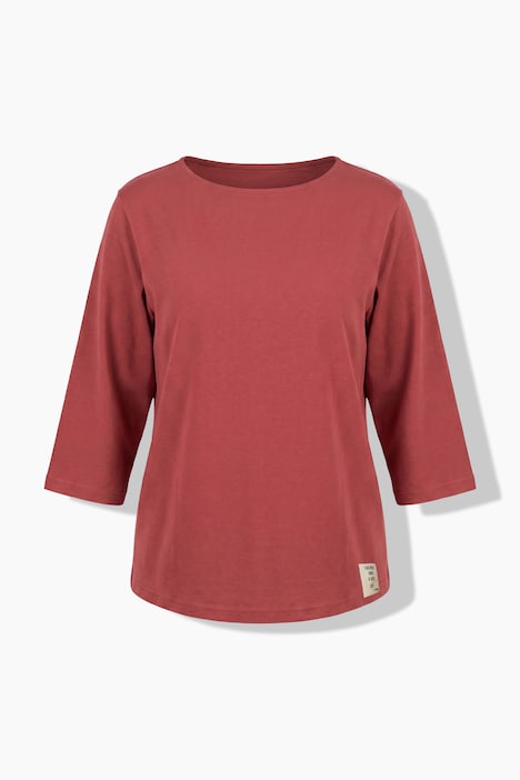 Shirt, U-Boot-Ausschnitt, 3/4-Arm, Biobaumwolle