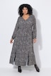 Maxikleid, A-Linie, V-Ausschnitt, Langarm