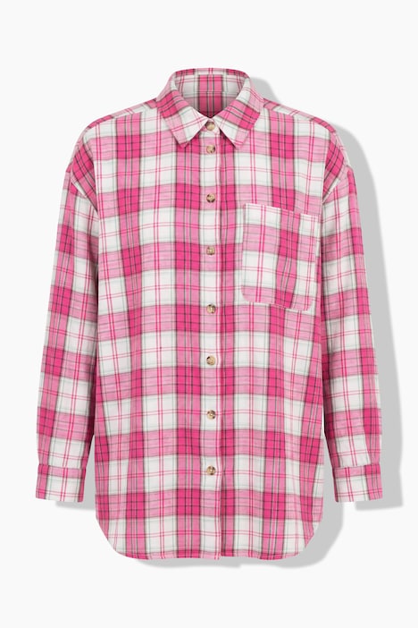 Flanelowa koszula, oversize, koszula w kratę drwala