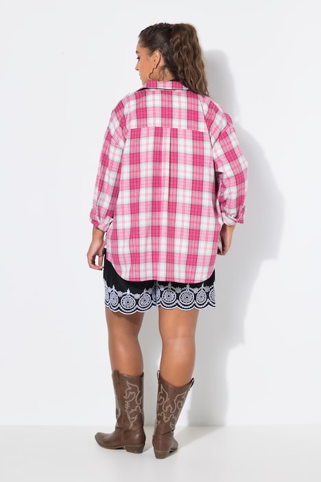 Flanelowa koszula, oversize, koszula w kratę drwala