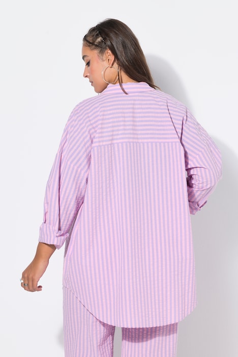 Hemd, Oversize Shape, Seersucker, Streifen