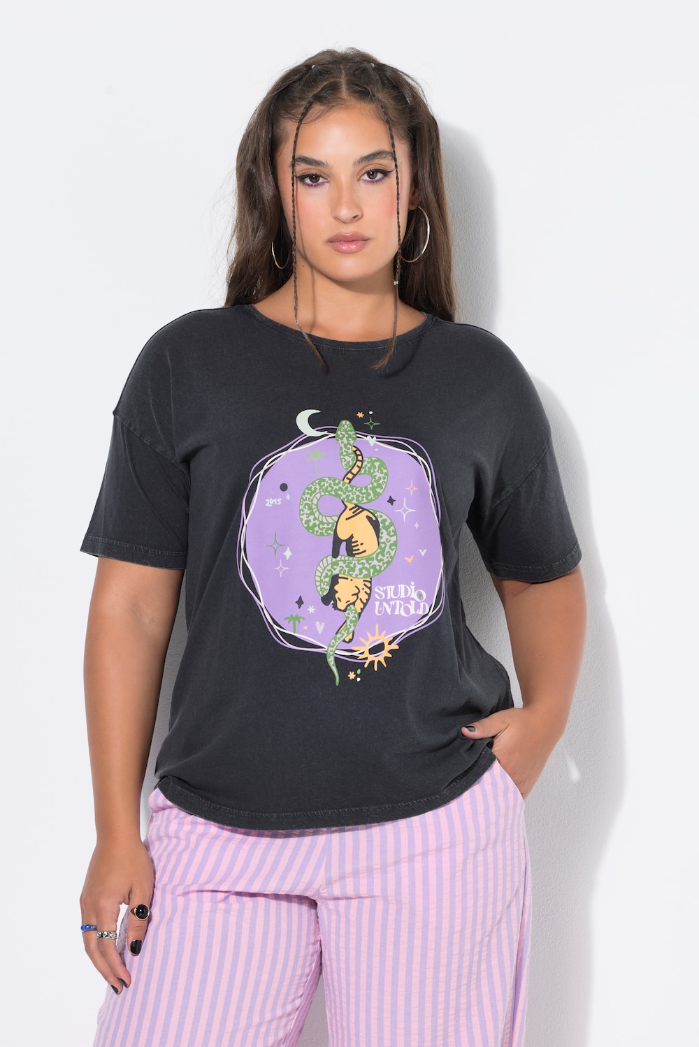 T-Shirt, Oversize Shape, Print, Vintage Look