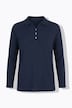 Poloshirt, Rippjersey, Polokragen, Langarm, Biobaumwolle