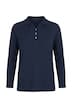 Poloshirt, Rippjersey, Polokragen, Langarm, Biobaumwolle