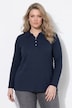 Poloshirt, Rippjersey, Polokragen, Langarm, Biobaumwolle