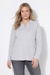 Poloshirt, Rippjersey, Polokragen, Langarm, Biobaumwolle