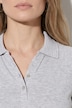 Poloshirt, Rippjersey, Polokragen, Langarm, Biobaumwolle