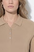 Poloshirt, Rippjersey, Polokragen, Langarm, Biobaumwolle