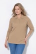 Poloshirt, Rippjersey, Polokragen, Langarm, Biobaumwolle
