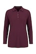 Poloshirt, Rippjersey, Polokragen, Langarm, Biobaumwolle