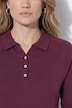 Poloshirt, Rippjersey, Polokragen, Langarm, Biobaumwolle