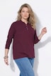 Poloshirt, Rippjersey, Polokragen, Langarm, Biobaumwolle