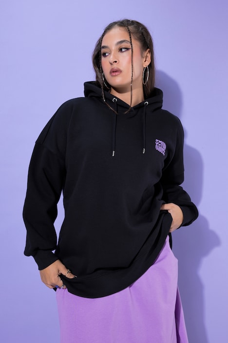 Sweatshirt, Oversize Shape, Stickerei, Kapuze