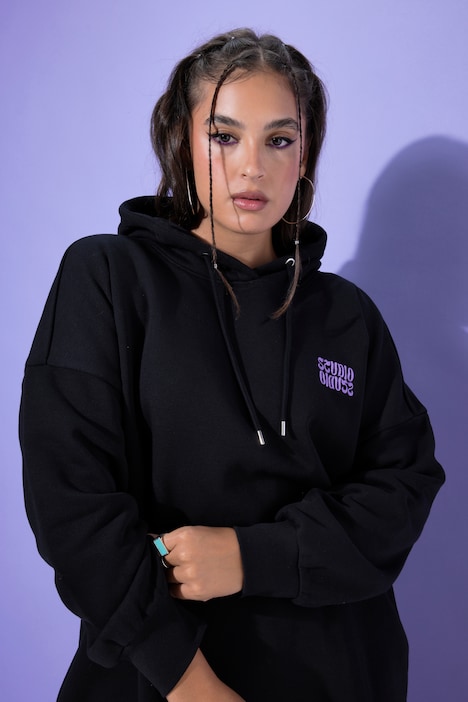 Sweatshirt, Oversize Shape, Stickerei, Kapuze