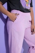 Hose, wide Legs, Seersucker, Streifen