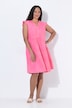 Musselin-Kleid, A-Linie, Leo-Muster, Saumvolant