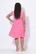 Musselin-Kleid, A-Linie, Leo-Muster, Saumvolant