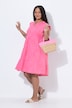 Musselin-Kleid, A-Linie, Leo-Muster, Saumvolant