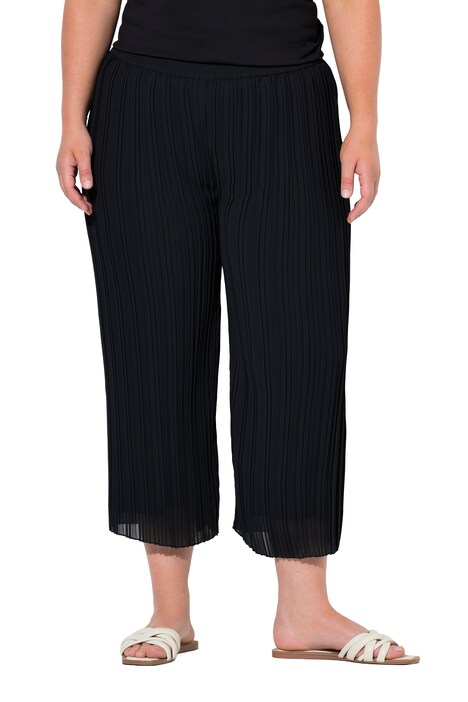 Kalhoty Culotte plisované, široký, rovný střih