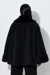 Cape-Jacke, A-Linie, Webpelz-Kragen, Raglan-Langarm