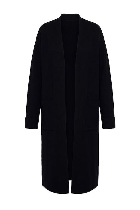 Long-Strickjacke, Oversized, ohne Verschluss, Langarm