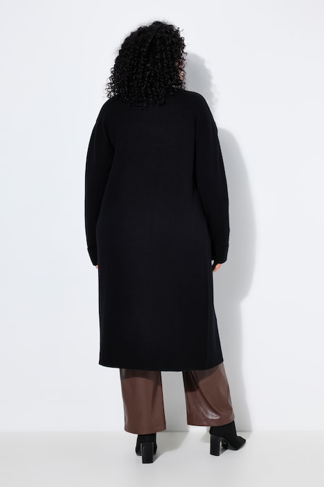 Long-Strickjacke, Oversized, ohne Verschluss, Langarm