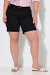 Short en jean, motif léopard, 5 poches, ourlet frangé