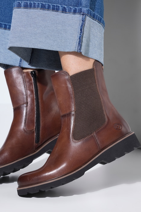 Remonte Leder-Chelseaboots, Wechselfußbett, Weite H