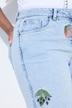 Fruit Embroidered Stretch Fit Denim Shorts
