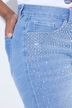 Jeans-Bermuda, Relaxed Fit, Glitzersteinchen