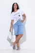 Jeans-Bermuda, Relaxed Fit, Glitzersteinchen