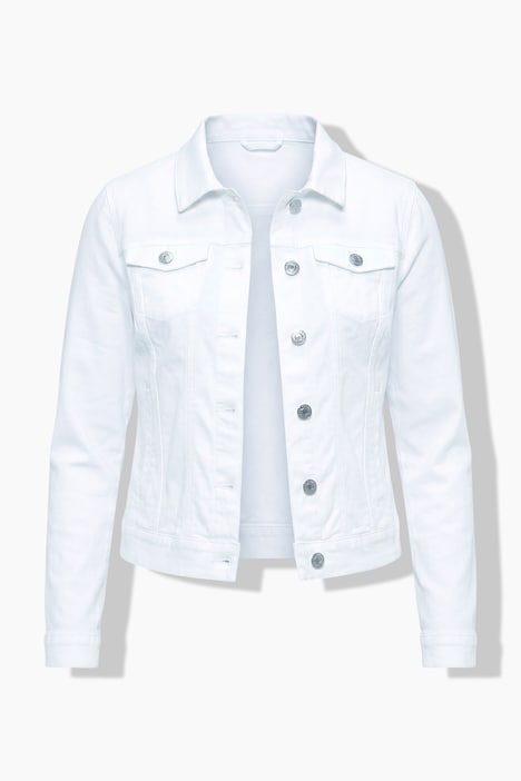Jeansjacke, Glitzersteinchen Leopard, Langarm