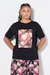 T-shirt, oversized model, glitterbloemen