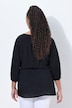 Bluse, A-Linie, Leoparden-Stickerei, 3/4-Ärmel