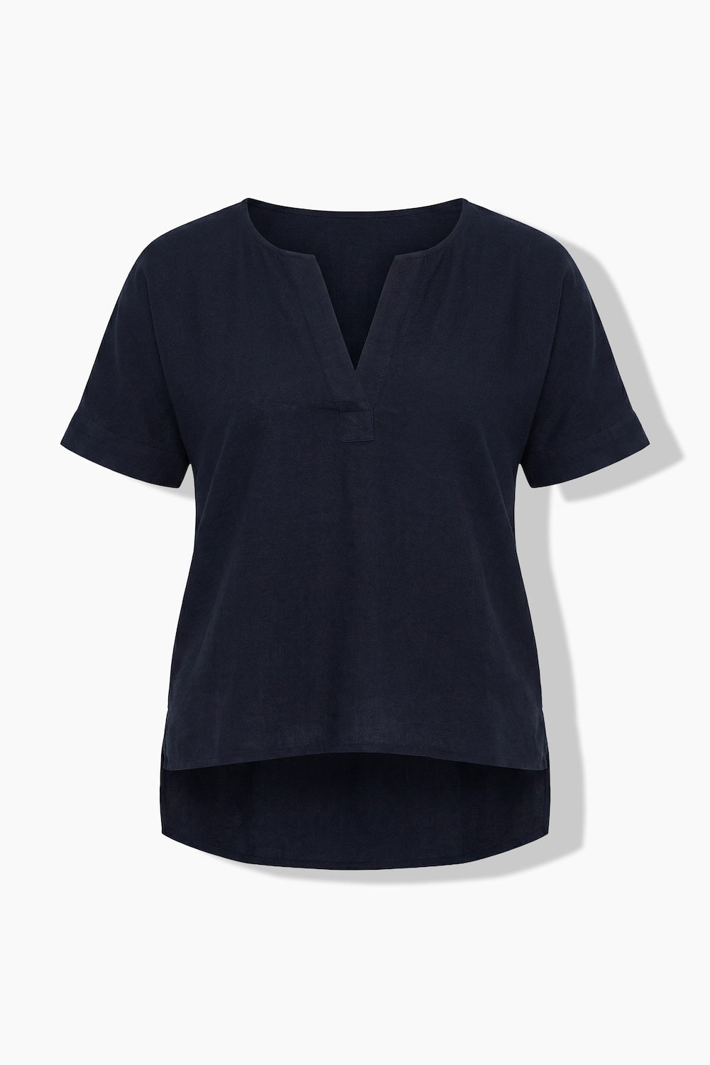 Stora storlekar Blus i A-linjemodell, Dam, svart, storlek: 56, Viskos/Linne, Angel of Style