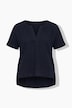 Bluse, A-Linie, Leinenoptik, Halbarm