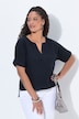 Bluse, A-Linie, Leinenoptik, Halbarm