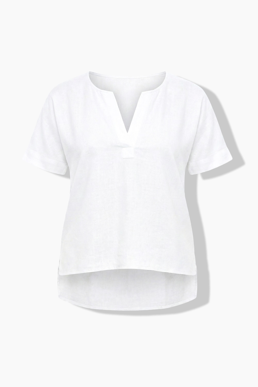 Stora storlekar Blus i A-linjemodell, Dam, vit, storlek: 52, Viskos/Linne, Angel of Style