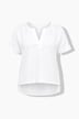 Bluse, A-Linie, Leinenoptik, Halbarm