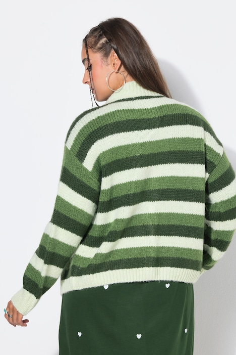 Cardigan oversized à motif rayé