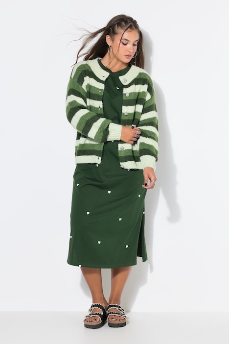 Cardigan oversized à motif rayé